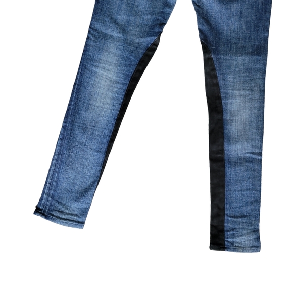 Rag & Bone Jodhpur Leather Panel Skinny Jeans in Chester - Picture 6 of 10